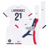 Paris Saint-Germain Lucas Hernandez #21 Bortaställ Barn 2024-25 Korta ärmar (+ Korta byxor)